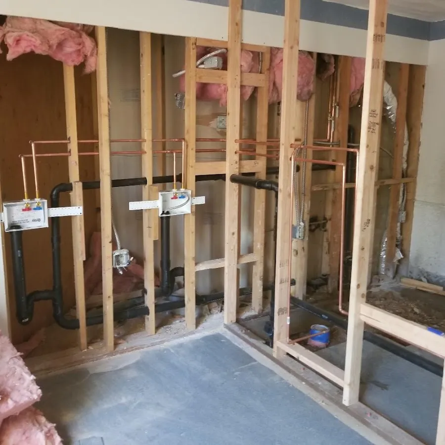 Copper pipe rough-in and plumbing installation in El Sobrante